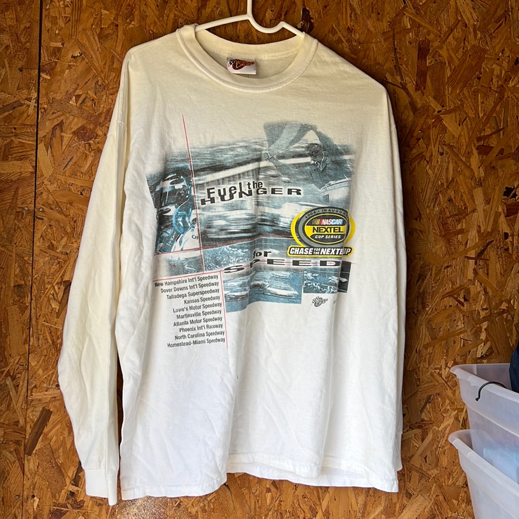 Vtg Nascar Chase For The Nextel Cup Long Sleeve Tee Xl